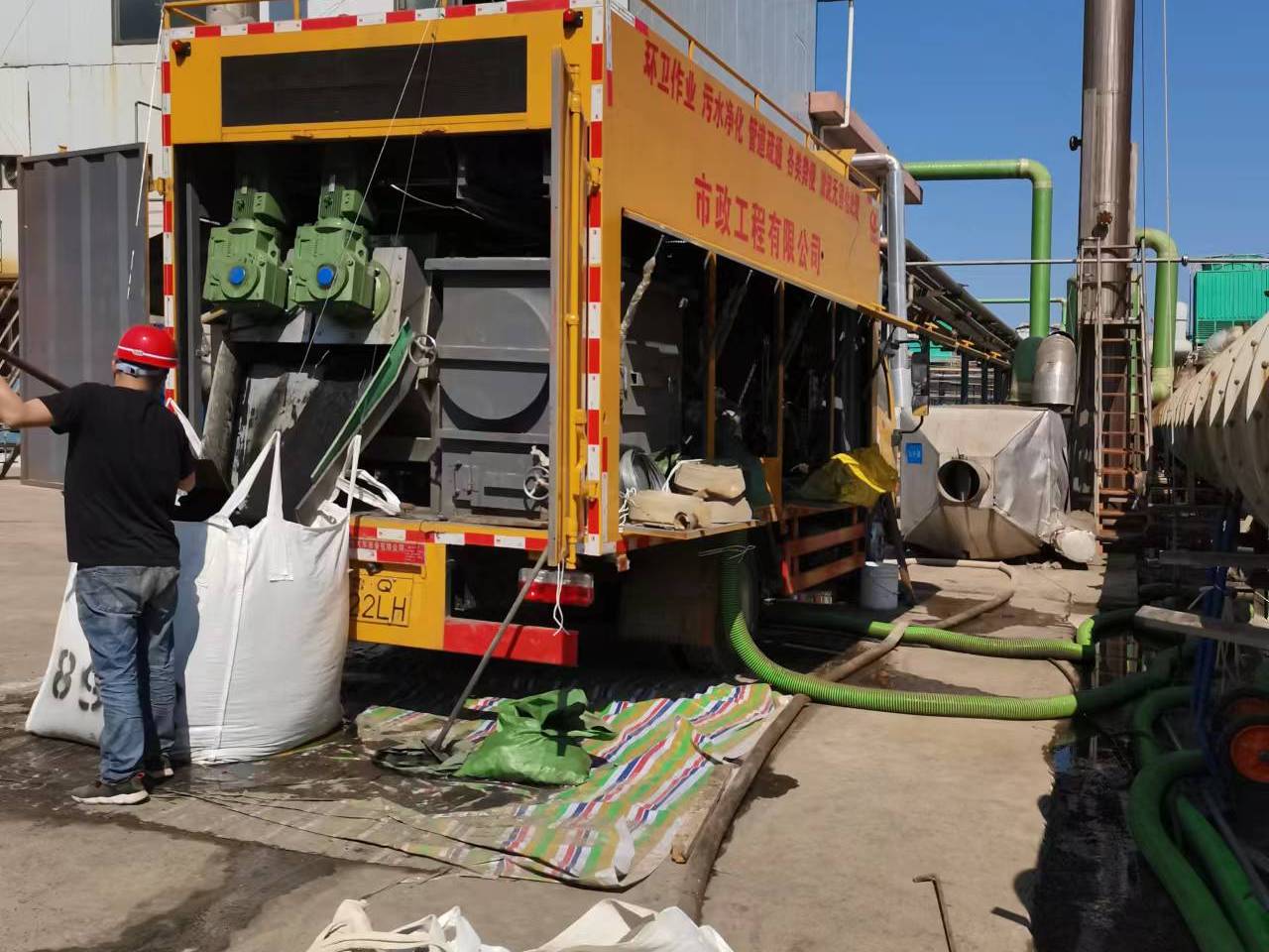 淄川淤泥压干处理